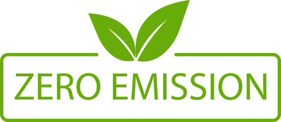 Zero emission icon CO2 neutral green sign for your web site design, logo, app, UI.illustration