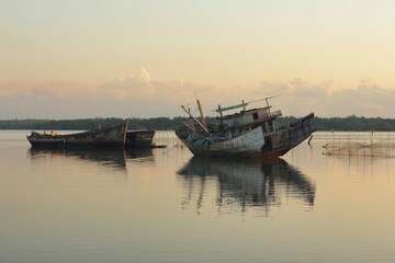 Shipwreck on the beach