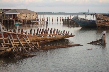 Shipwreck on the beach