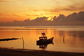 View of the beach in the morning