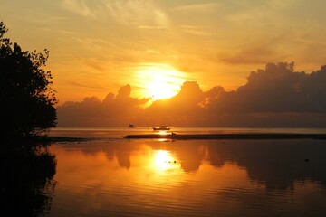 View of the beach in the morning