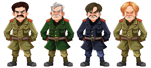Serious Military Officer Character Collection