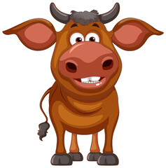 Cute cow cartoon character