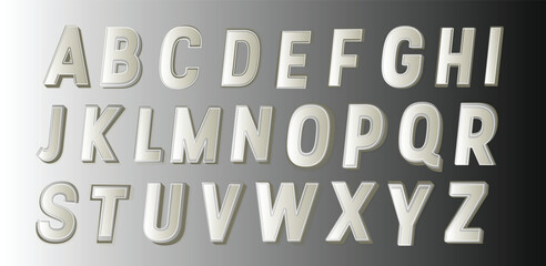 3d font, alphabet letters font
