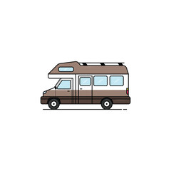 Camper van isolated vector graphics
