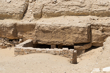 Archelogical site entrance near pyramid of Djoser in Saqqara, Egypt