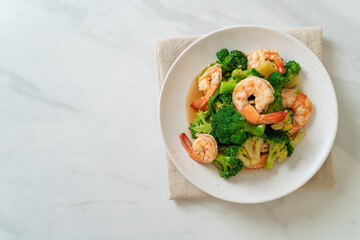 stir-fried broccoli with shrimps