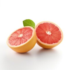 Grapefruits isolated on white background (generative AI)
