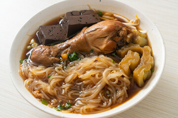 Stewed Chicken Noodle Soup Bowl