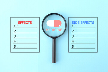 薬の作用・副作用の比較イメージ