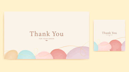 free vector thank you card template illustration vector background