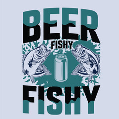 Fishing t-shirt design, Mens Beer Fishing T-shirt, Humor Angling Shirt, Punny Gag Meme Fisherman Loose Fit Tee, Joke Fishing Gifts, Beer Fishy Fishy