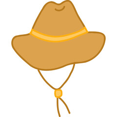 Hiking hat hand draw