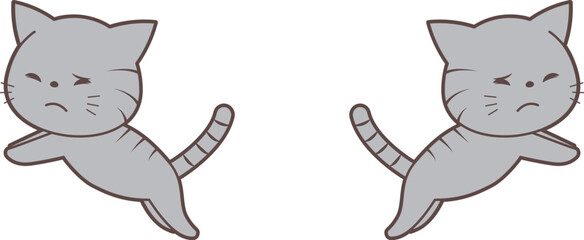 調子が悪い猫がジャンプする