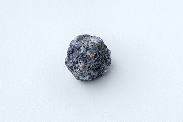 Natural mineral stone cordierite gemstone, geological collection raw crystal