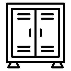 Vector Design Library Locker Icon Style