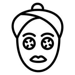 Vector Design Face Mask Icon Style