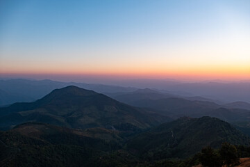 Obraz premium sunset in the mountains