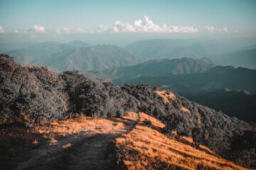 sunset in the mountains