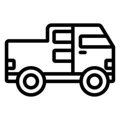 Vector Design Pickup Truck Icon Style
