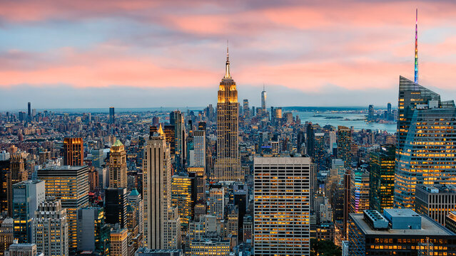 The skyline of New York City, United States