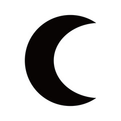 Vector icon moon. Moon star icon. Logo illustration on white background. Flat design style. - obrazy, fototapety, plakaty