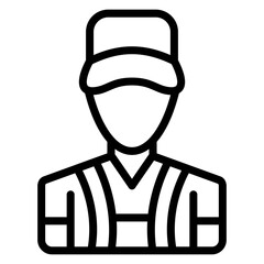Vector Design Park Attendant Icon Style