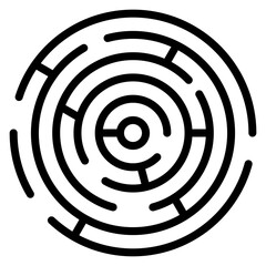 Vector Design Hedge Maze Icon Style