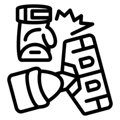 Vector Design Knocked Out Icon Style