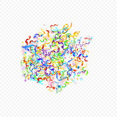 ribbon spiral confetti carnival color shine gift