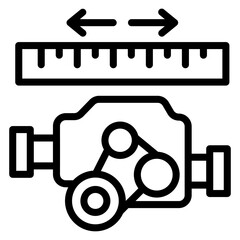 Vector Design Engine Size Icon Style