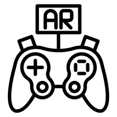 Vector Design Ar Controller Icon Style