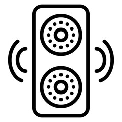 Vector Design Audio System Icon Style