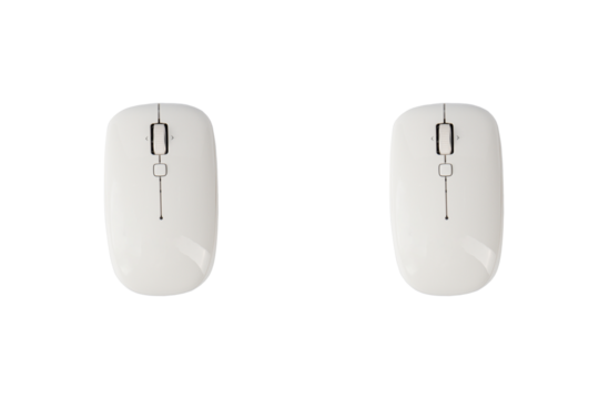 A white mouse isolated on transparent background