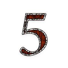 Rustic Cage numbers from 0 to 9. This is a part of a set which also includes uppercase and lowercase letters, punctuation marks and symbols.