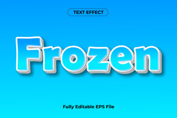 3D Frozen Text Effect Design with fully editable font