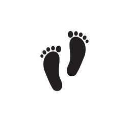 Footprint icon. Foot print vector icon.