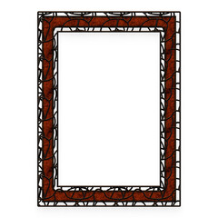 Rustic Cage rectangle frame. This is a part of a set which also includes uppercase and lowercase letters, numbers, symbols and other frames.