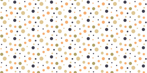 Baby seamless pattern circles in gentle pastel colors of yellow blue and green on a white background. Vector.