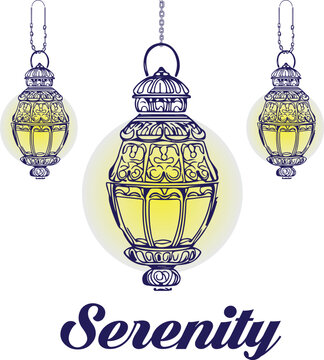 Indian traditional Lamp vector silhouette