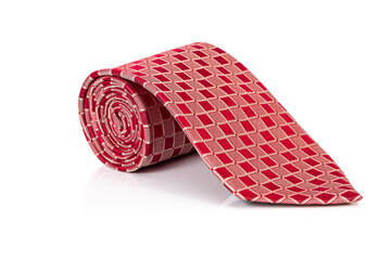 colorful ties isolated on a white background