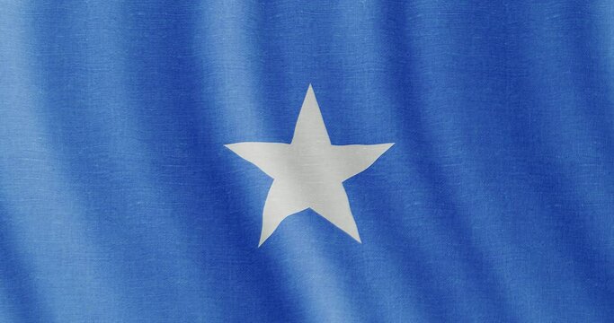 Somali flag seamless loop animation. 4k animation background with the flag of Somalia. 4k resolution animated backdrop.