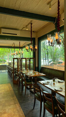 luxury elegant table setting dinner in a restaurant