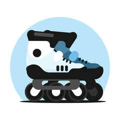 Roller skates icon. Flat illustration of roller skates icon for web design