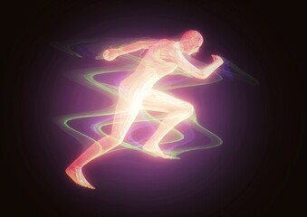 Fototapeta premium silhouette of a dancing person