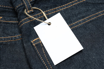 Concept of modern casual clothes - jeans, space for text