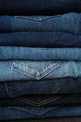 Concept of modern casual clothes - jeans, jeans trousers