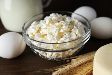 Concept of tasty food - different dairy products