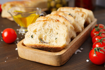 Concept of different world cuisine - Italian food and cuisine