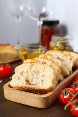 Concept of different world cuisine - Italian food and cuisine